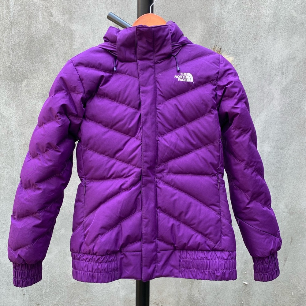 North Face Purple Down Jacket with Hood 600